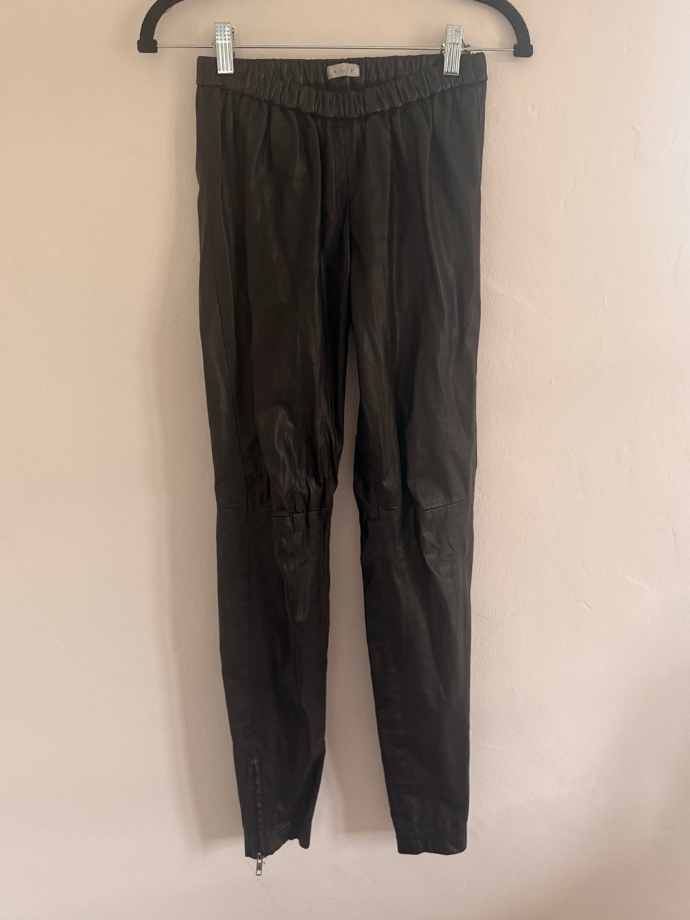 Leith Leather Jogger Pants - Elastic Waist